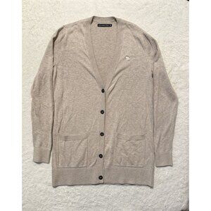 Vintage Abercrombie & Fitch Beige Boyfriend Icon Cardigan Size Med